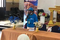 Pst (Mrs) Stella Bamidele welcoming the community 